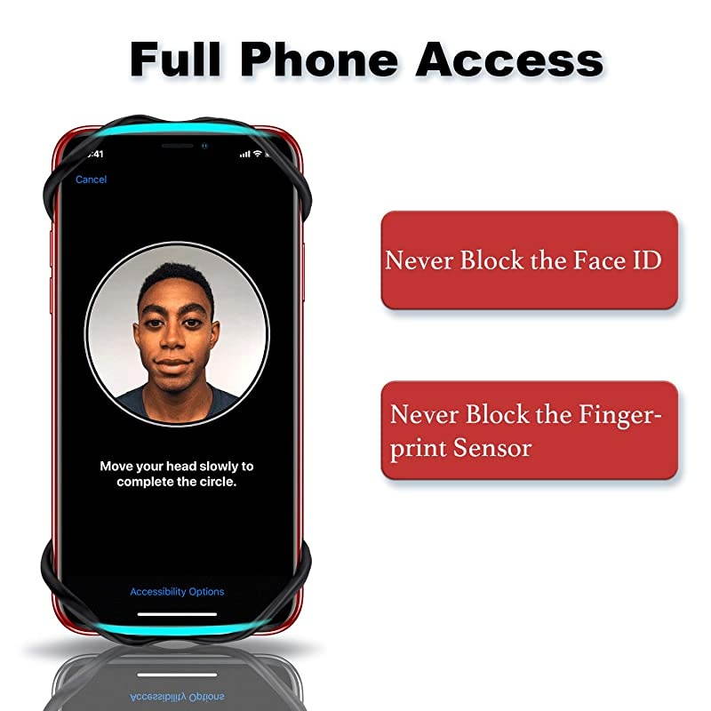 Bike Phone Mount  360&deg; Rotatable Silicone Detachable Bicycle Phone Holder Universal Dia 2046mm Handlebar Mount for Cycling GPS Compatible with iPhone X XR 12 11 88 Plus S20 S10+ S10