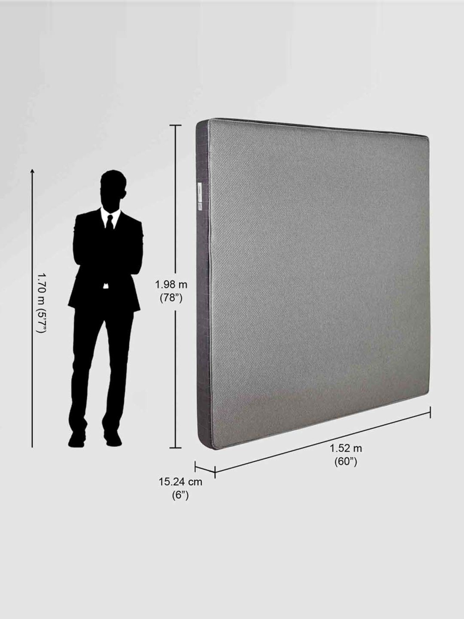 Godrej Interio Air Sense Grey Bonnell Spring Queen Bed Mattress