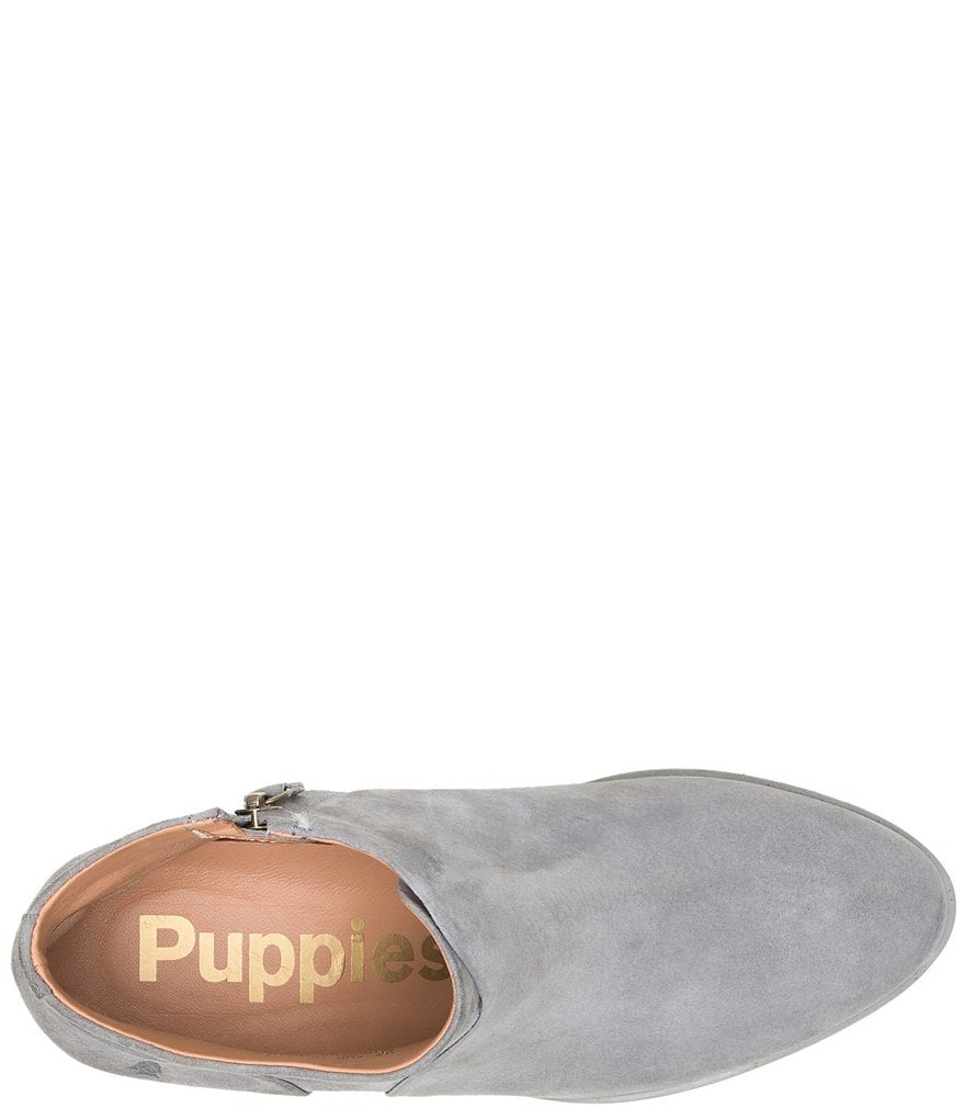 Hush Puppies Sienna Suede Block Heel Booties