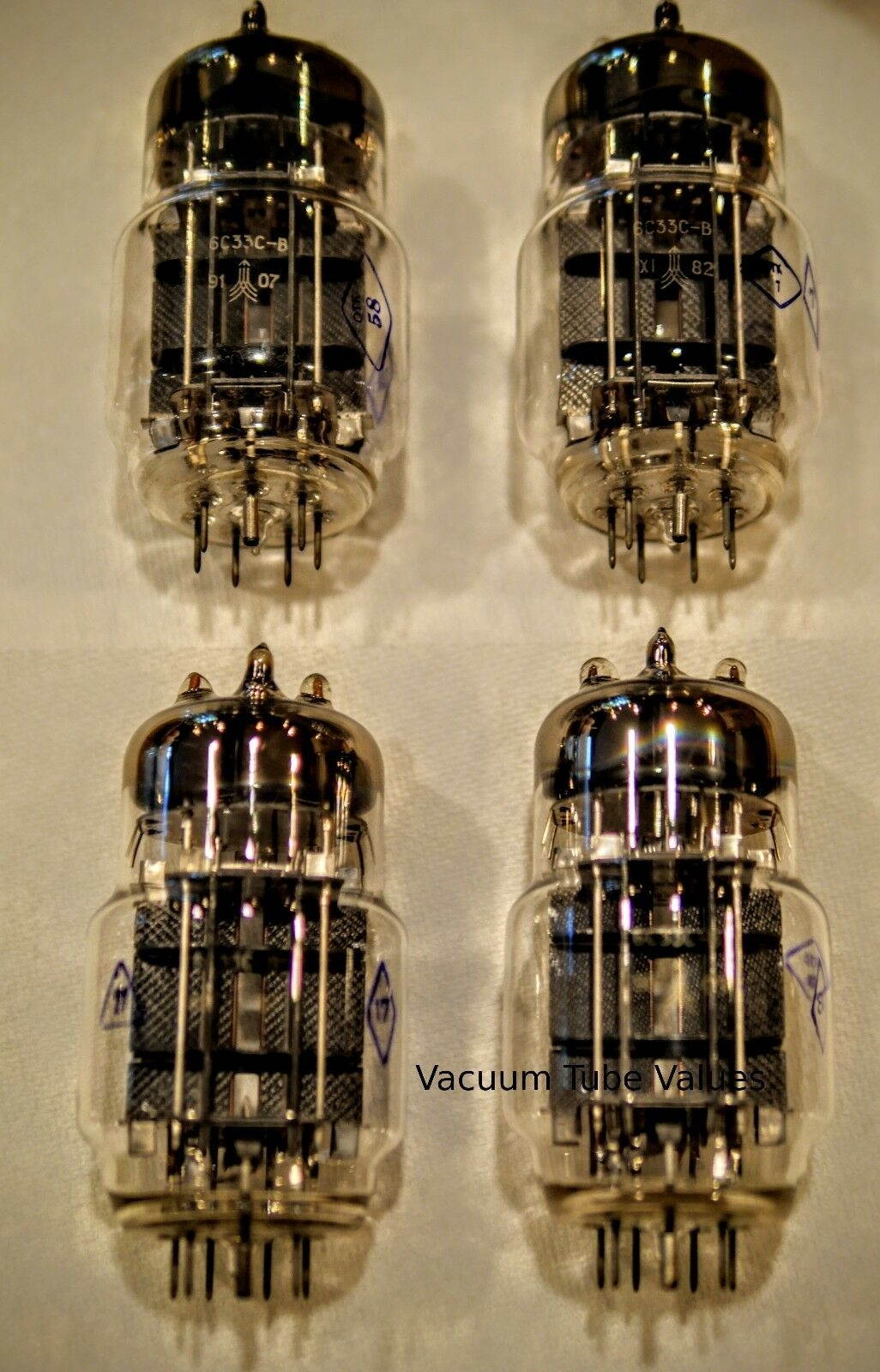 Factory Platinum Matched SOVTEK QUAD 4 NEW 6C33 6C33C NOS Tubes 24hr Burn-In