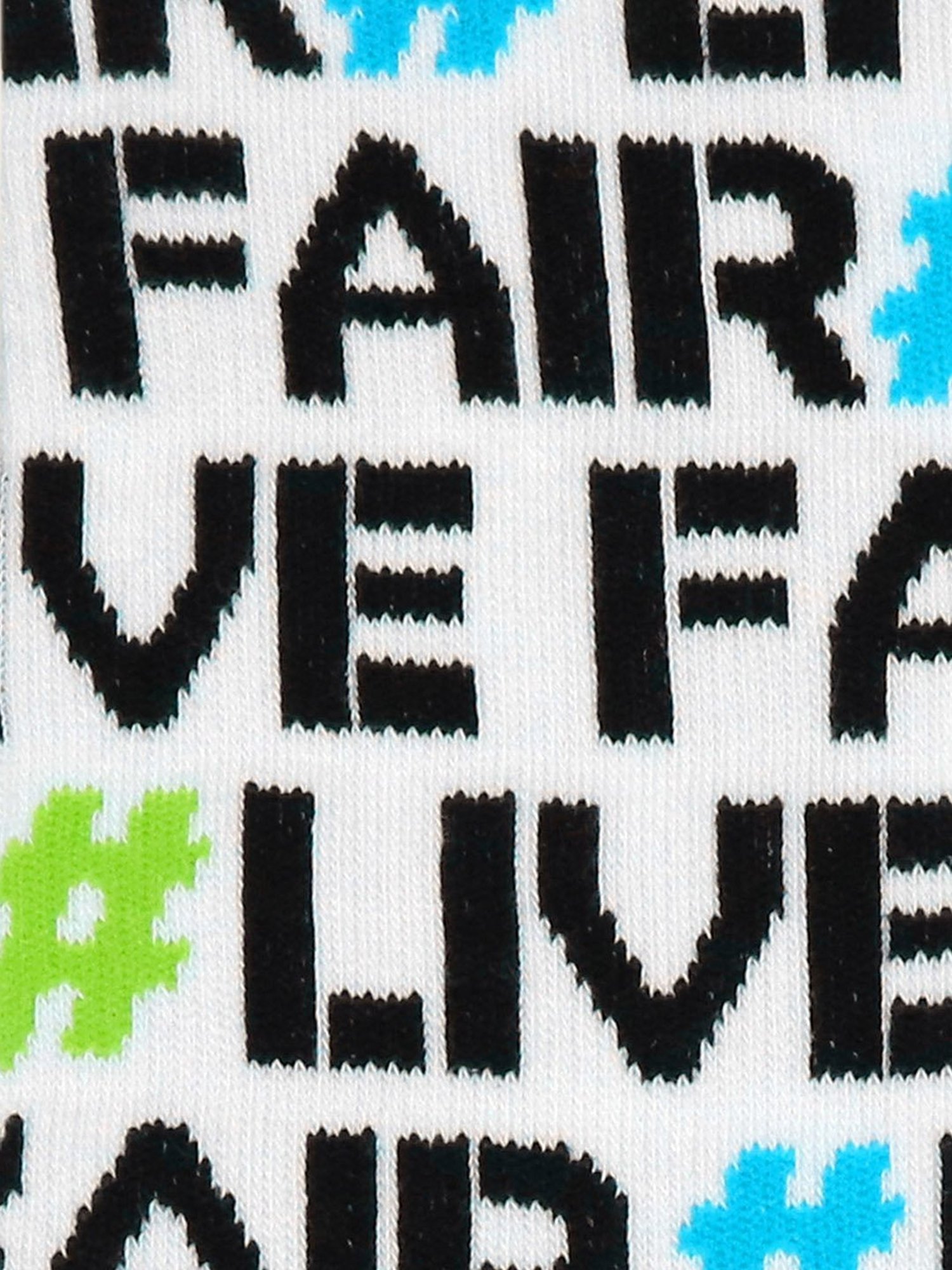 BALENZIA White Printed Crew Length/Calf Length Socks