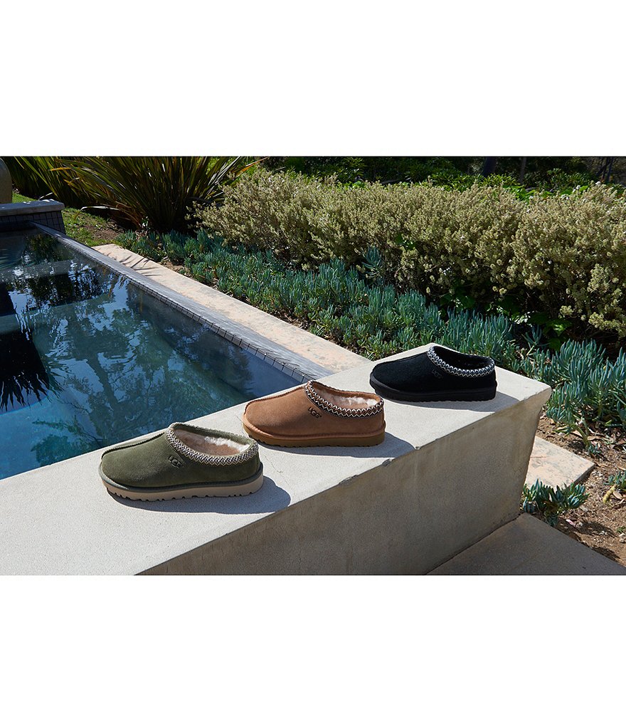 UGG&reg; Men's Scuff Logo Suede Slippers