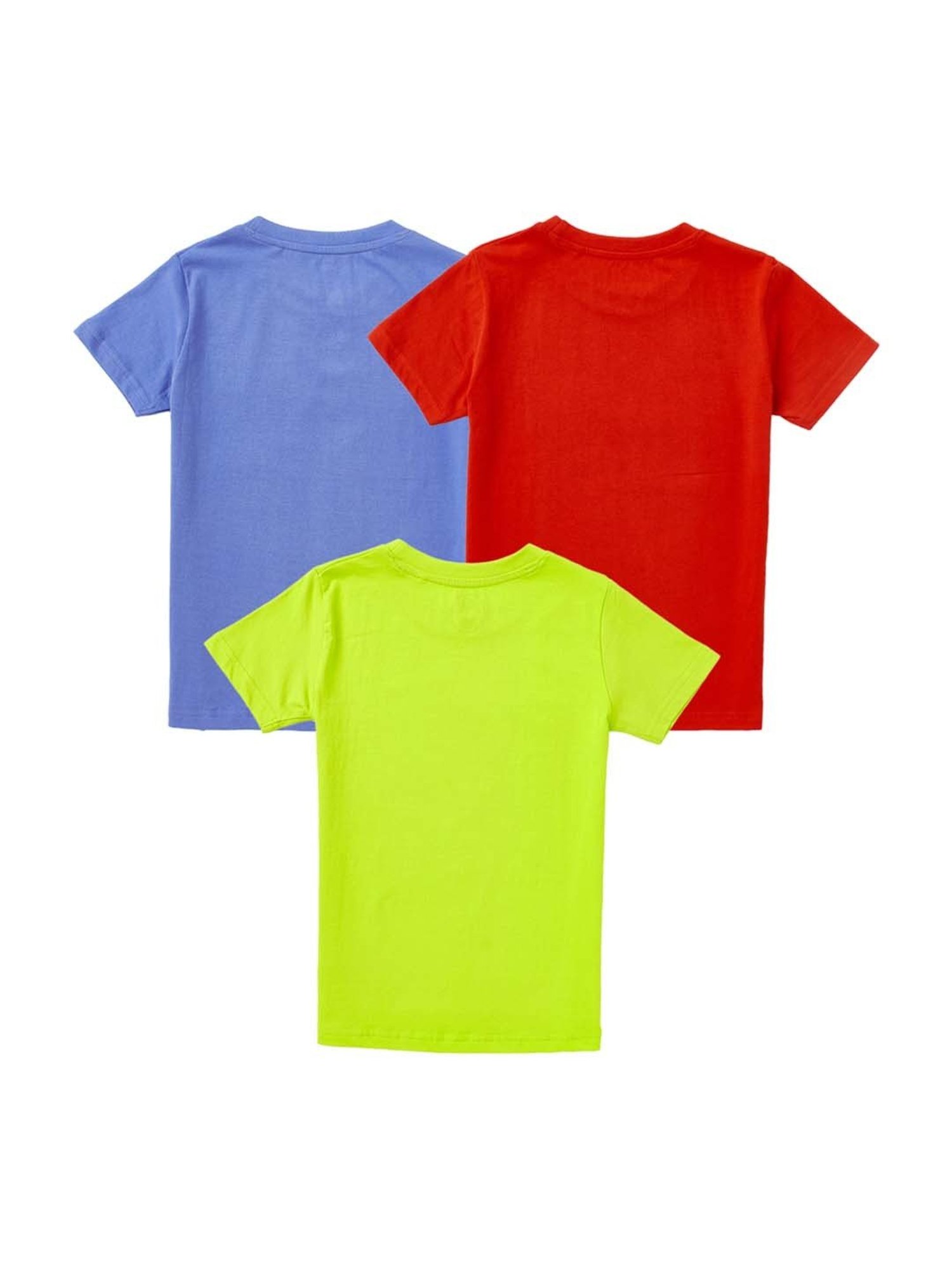 Cub McPaws Boys Multicolor Cotton Printed T-Shirt (Pack of 3)