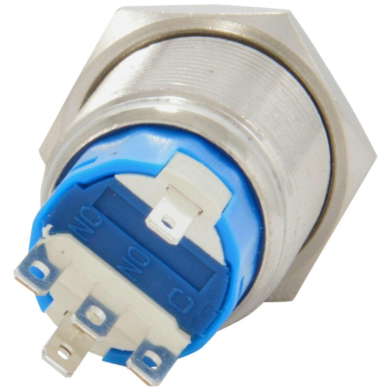 3/4" 19mm Momentary Push Button Starter Switch / Boat Horn Metal w/ Power LED