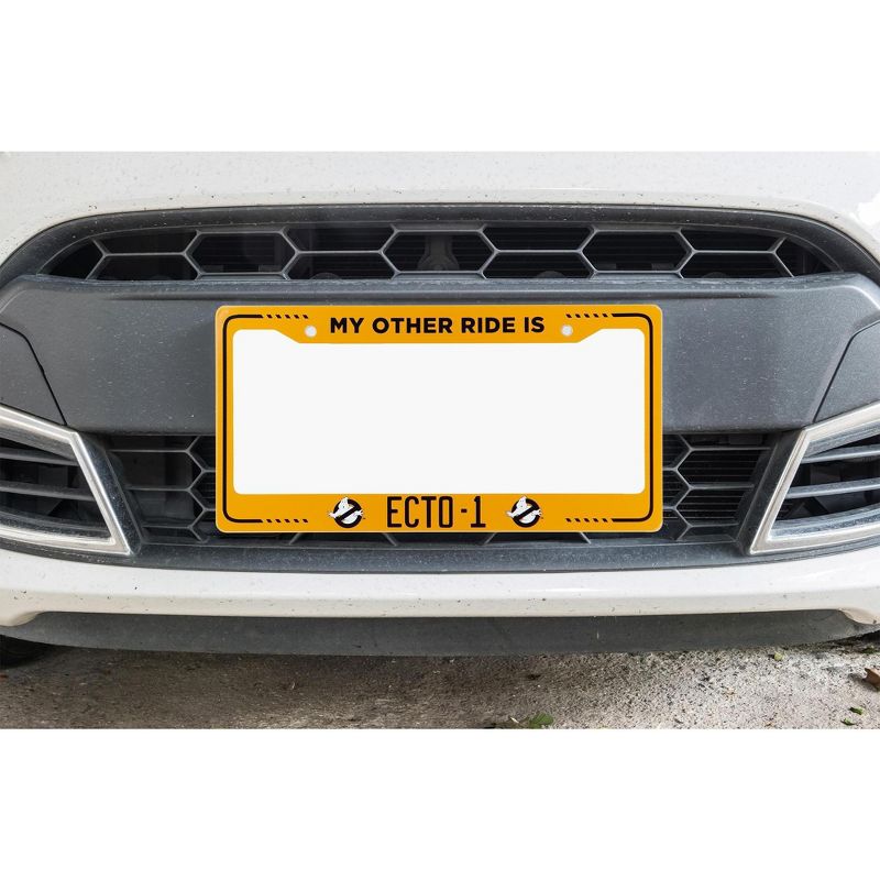 Just Funky Ghostbusters ECTO-1 License Plate Frame For Cars | Ghostbusters Collectible