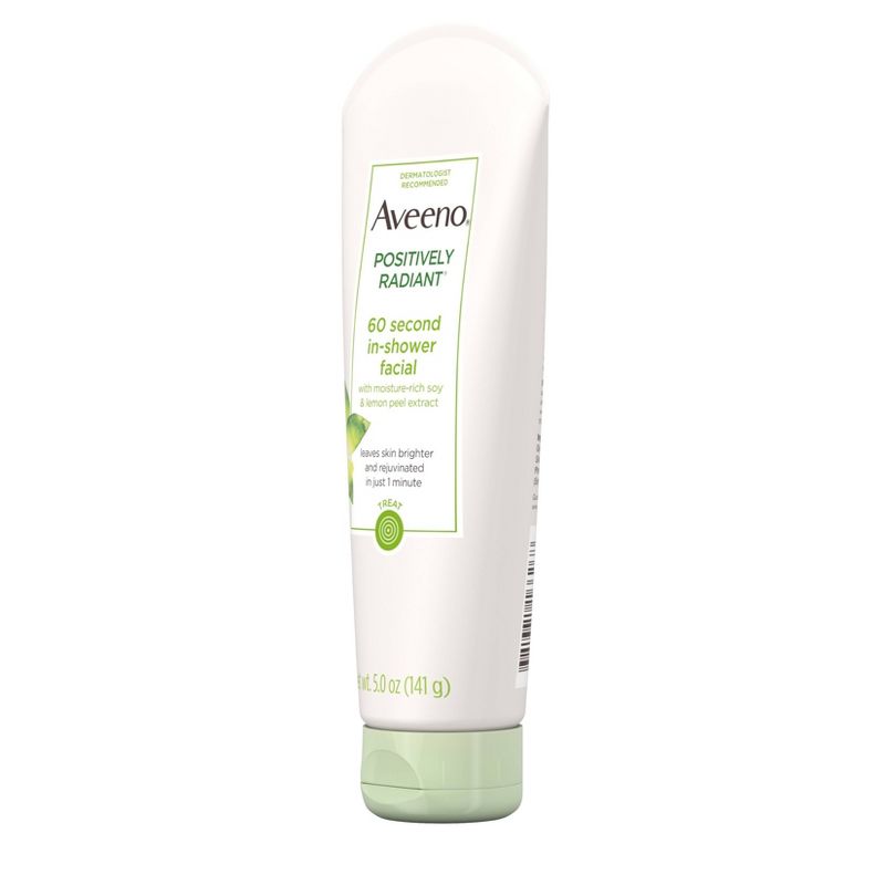 Aveeno Positively Radiant 60 Second Soy Extract Shower Facial Cleanser - 5oz