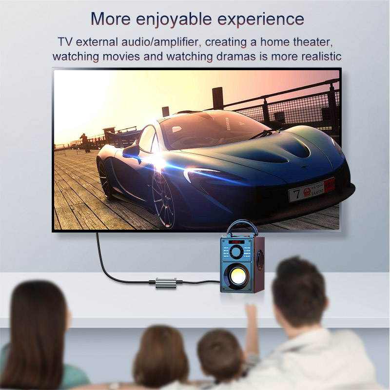 Digital to Analog Audio Converter, DEFEILIN Audio Adapter for 3.5mm Jack or Stereo R/L to Toslink(Optical/SPDIF) and Coaxial,with Power Adapter and Cable