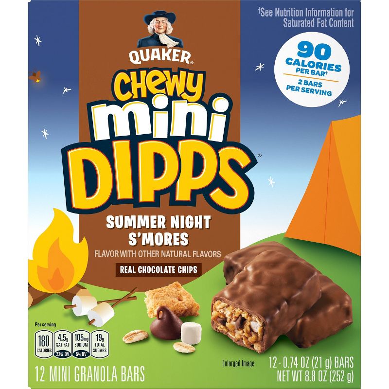 Quaker Chewy Mini Dipps S'mores Bars - 8.4oz/12ct