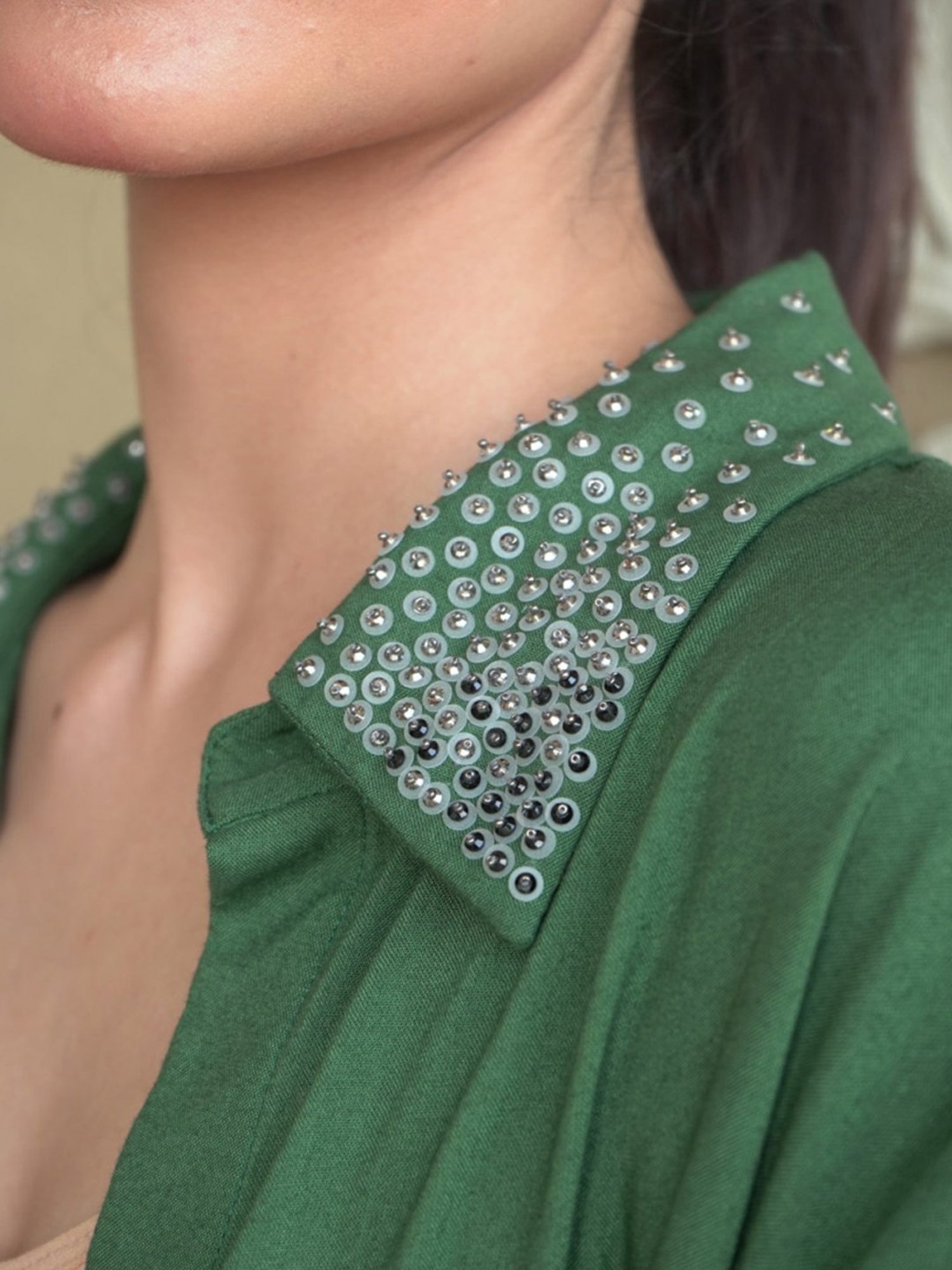 Seesa Bottle Green Capsule Bianca Overshirt