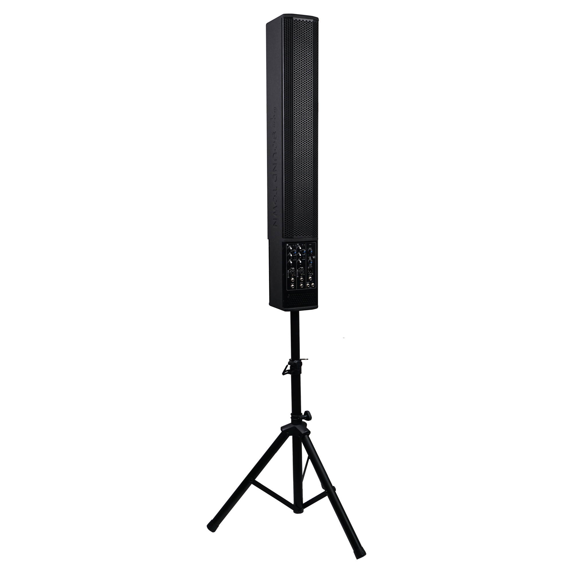 Sound Town 700W Powered Column Speaker Line Array System with 6 x 5&rdquo; Woofers, 2-Channel Mixer and Bluetooth for Live Music, House of Worship, Meeting Rooms, Restaurants (CARPO-V5PW)