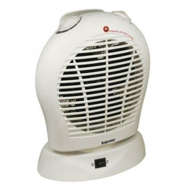 Impress IM-730W Oscillating Fan Heater with Thermostat White