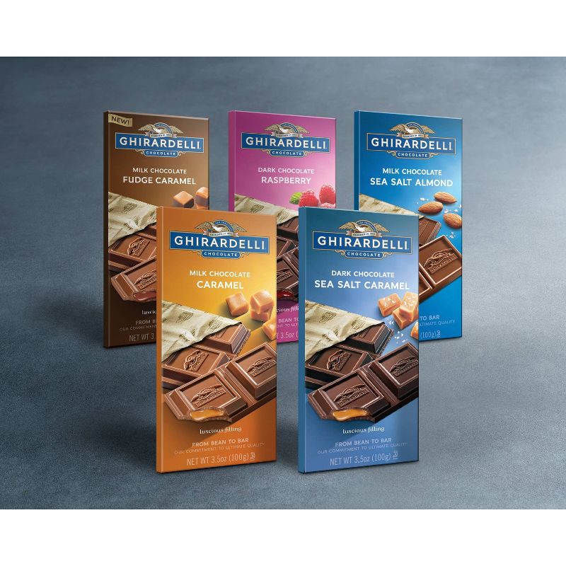 Ghirardelli Dark Chocolate & Sea Salt Caramel Bar - 3.5oz