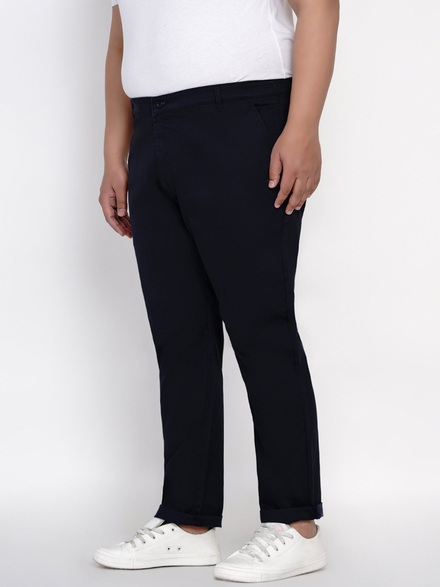 John Pride Navy Comfort Fit Chinos