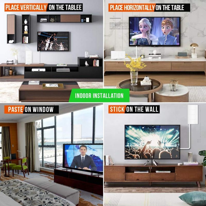 2021 Upgrade Amplified HD Outdoor Indoor TV Antenna 260Miles Range,Digital HDTV Antenna with 33ft Coax Cable,Support 4K 1080p Fire Stick and All Older TVs Indoor HDTV Television for Local Channels