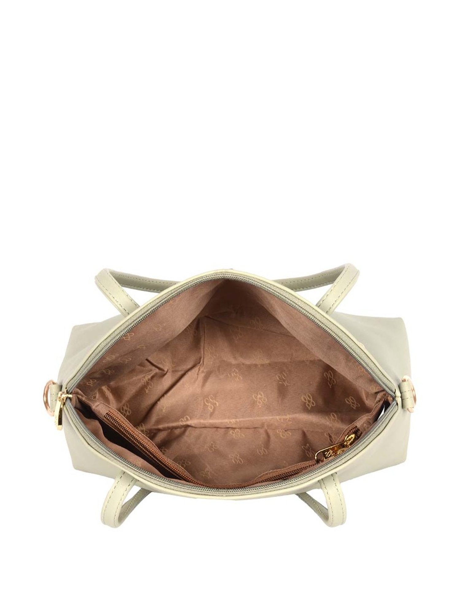 Baggit Roll Cream Solid Medium Handbag