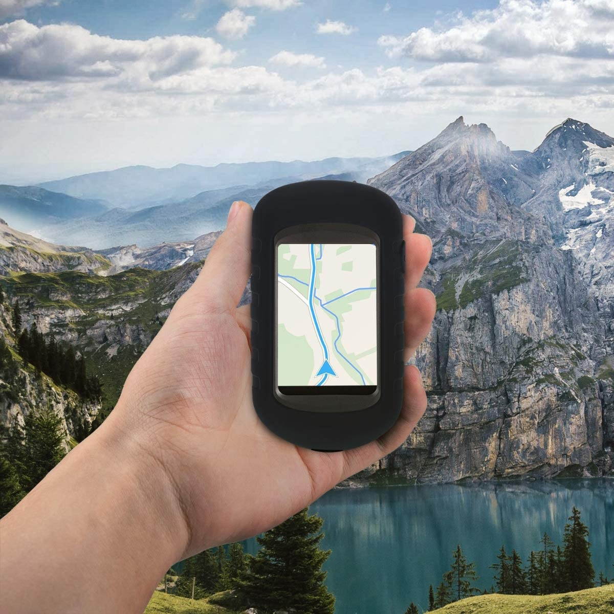 kwmobile Case Compatible with Garmin Oregon 550 - GPS Handset Navigation System Soft Silicone Skin Protective Cover - Black