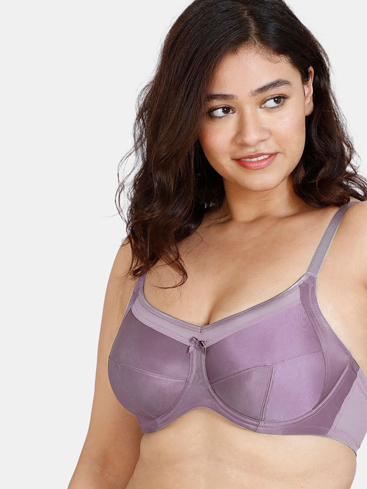 Zivame Purple Under Wired Non Padded Full Coverage Bra