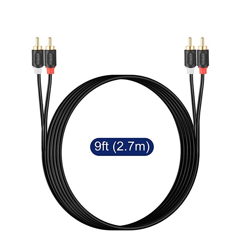 RCA Cable, Gold-Plated Audiowave Series 2RCA Male to 2RCA Male Stereo Audio Cable, RCA Audio Cables, 3 Feet