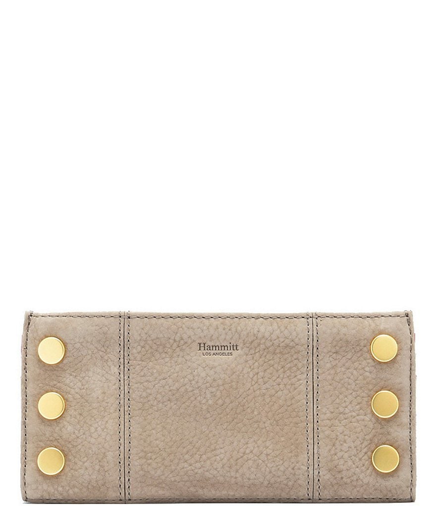 Hammitt 110 North Slim Pebble Leather Studded Rivet Magnetic Wallet