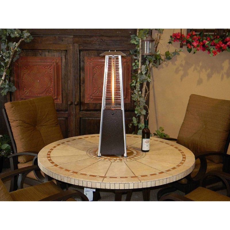 Portable Glass Tube Outdoor Patio Heater - Bronze - AZ Patio Heaters