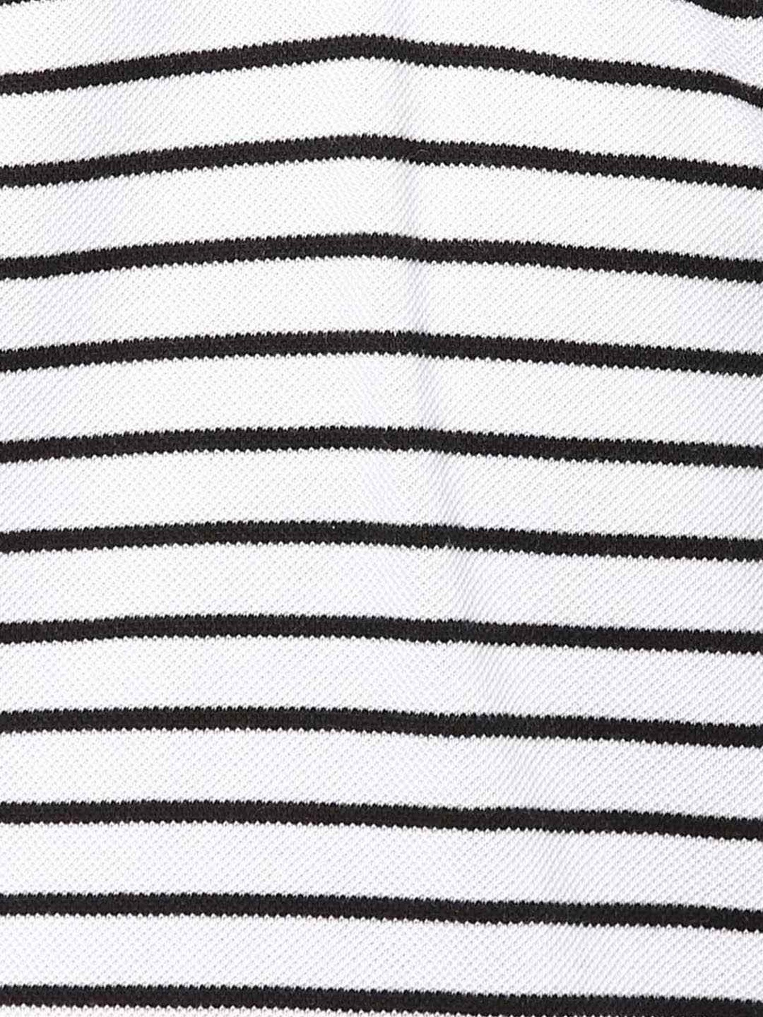 Park Avenue White  Slim Fit Striped Polo T-Shirt