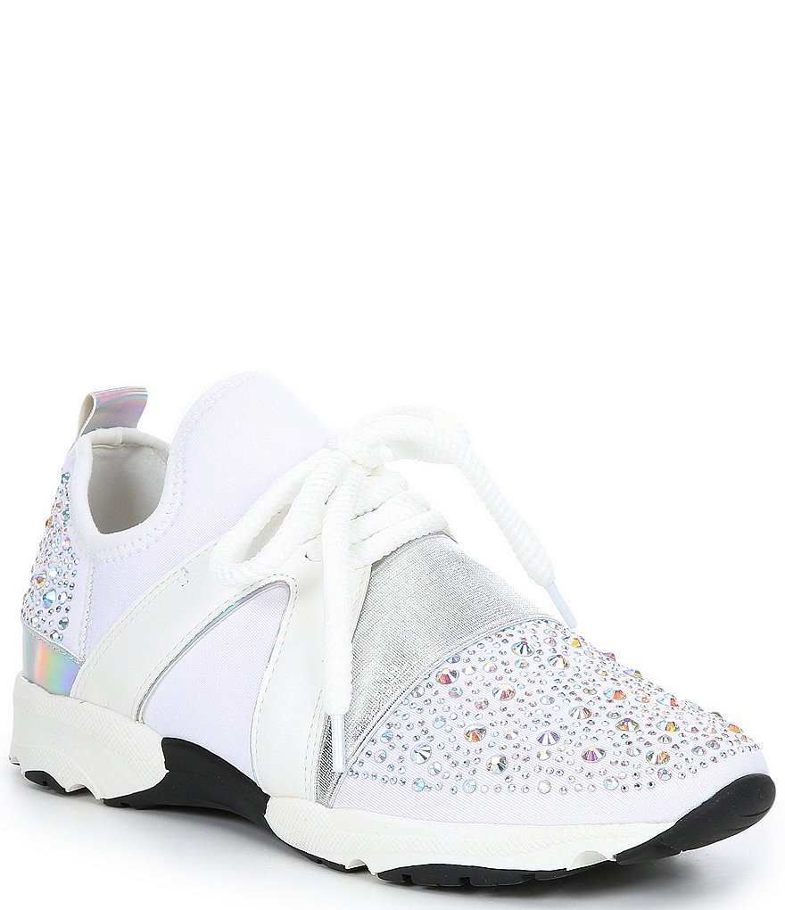 Carvela Lament Bling Embellished Lace-Up Sneakers