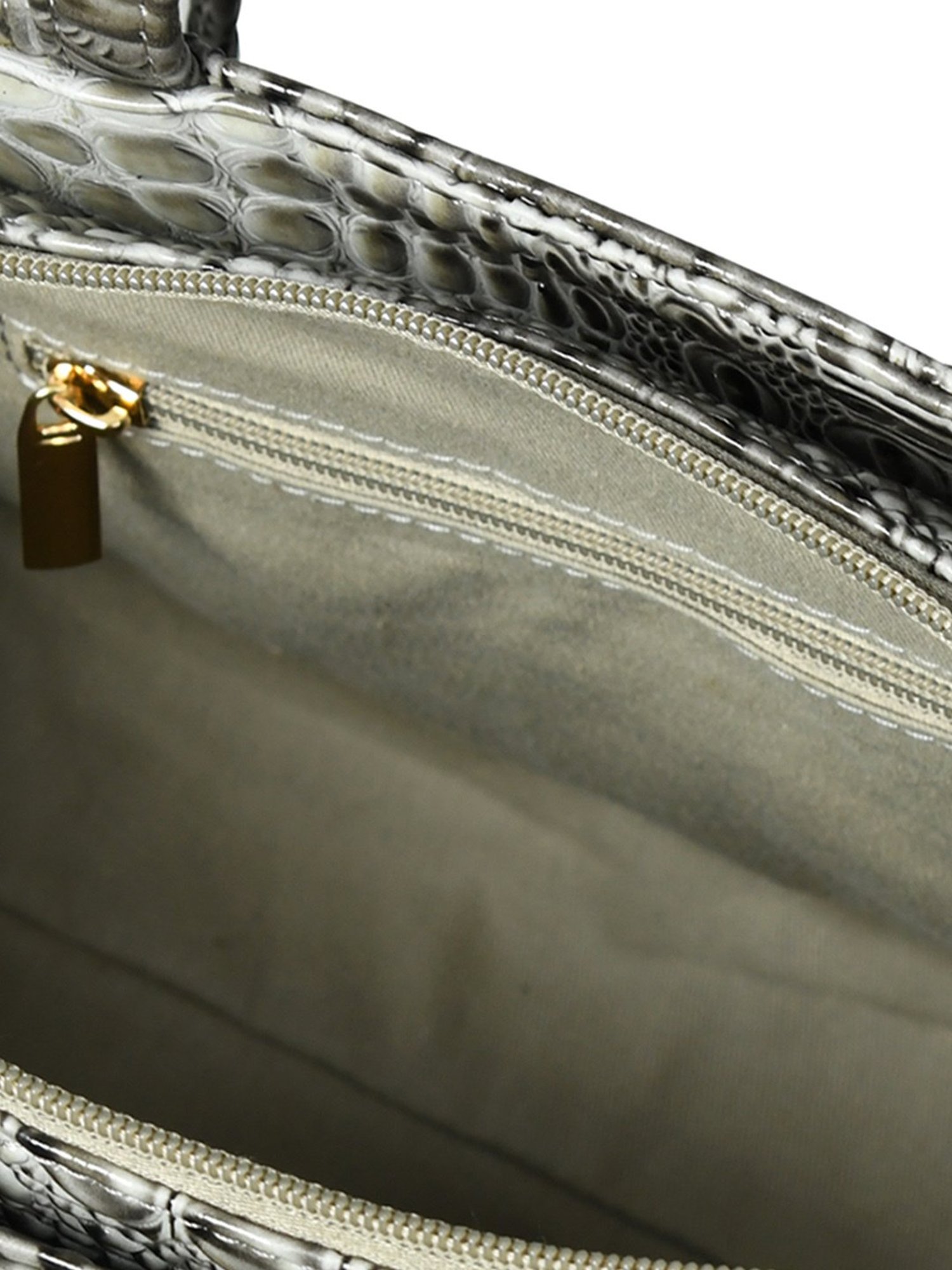 PELLE LUXUR Grey Animal Effect Medium Handheld Handbag