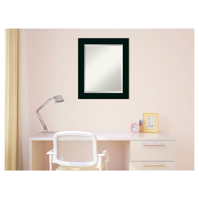 20" x 24" Tribeca Wood Framed Wall Mirror Black - Amanti Art