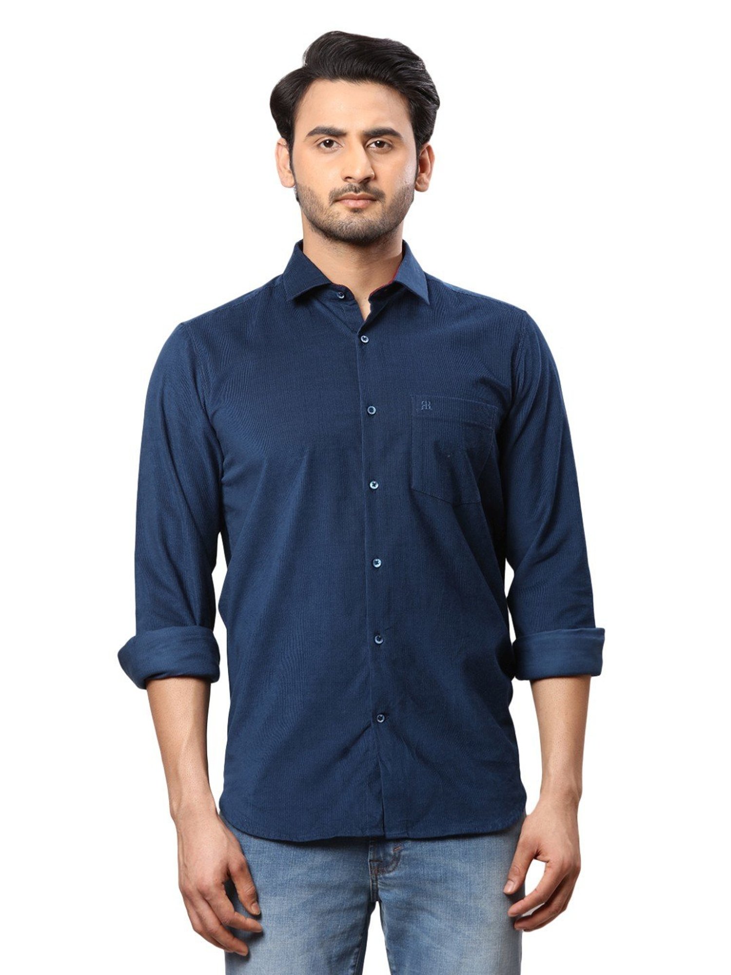 Raymond Blue Contemporary Fit Texture Shirt