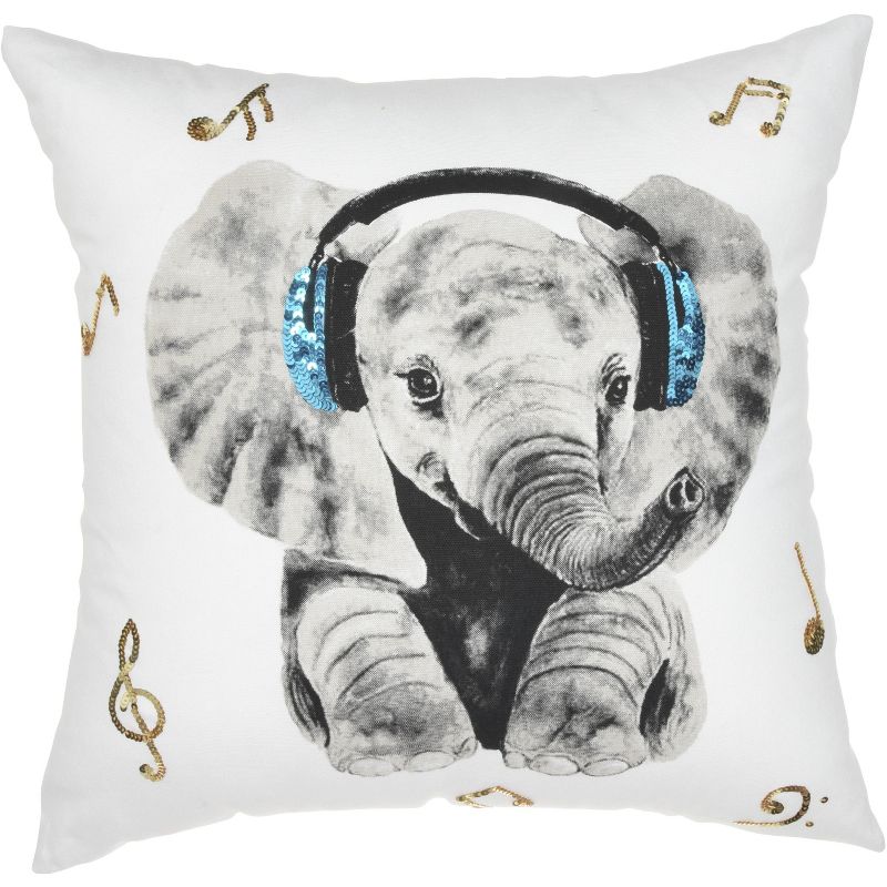 Trendy, Hip, New-Age JB015 White 18" x 18"