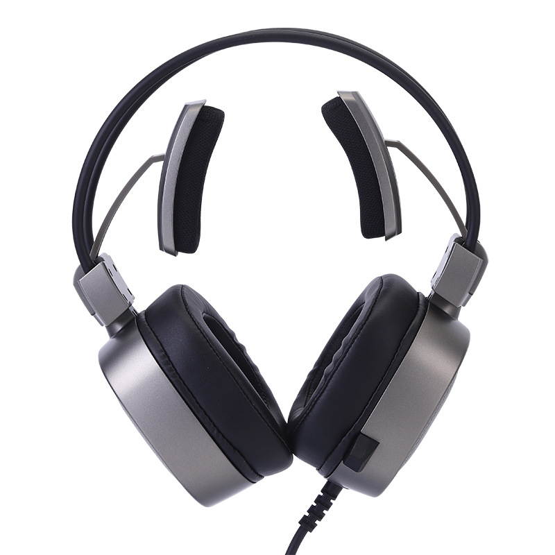 ALAMENGDA Gaming Headset 7.1 Virtual Surround Sound Headset RGB Light USB Connector Elastic Suspension Headband With Microphone for PC, Laptop