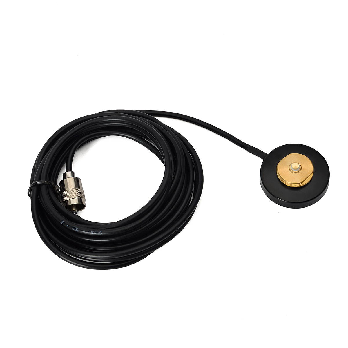 NMO Mount Magnetic Base with 5M/16.4ft Coaxial Cable for Bus Car Amateur CB Mobile Radio Antenna