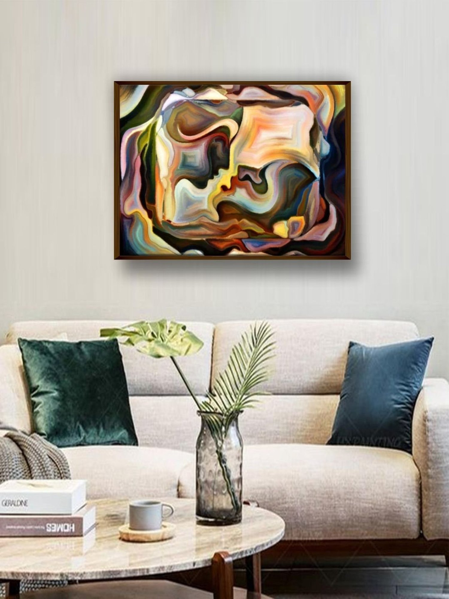 The Art House Abstract Multicolor Canvas Painting