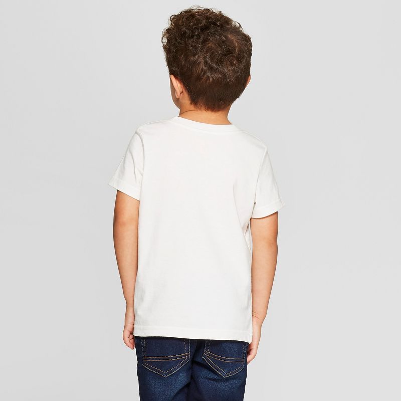 Toddler Boys' Love Short Sleeve T-Shirt - Cat & Jack™ Cream 12M