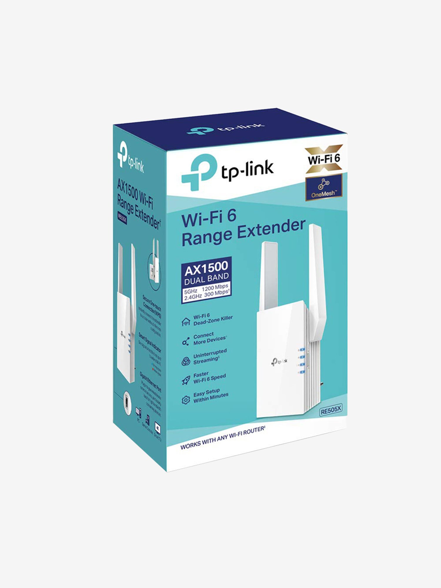 TP-Link AX1500 RE505X Wi-Fi 6 Range Extender (White)