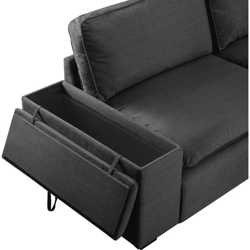Symphony Sectional Modular Storage Sofa Charcoal - Finch