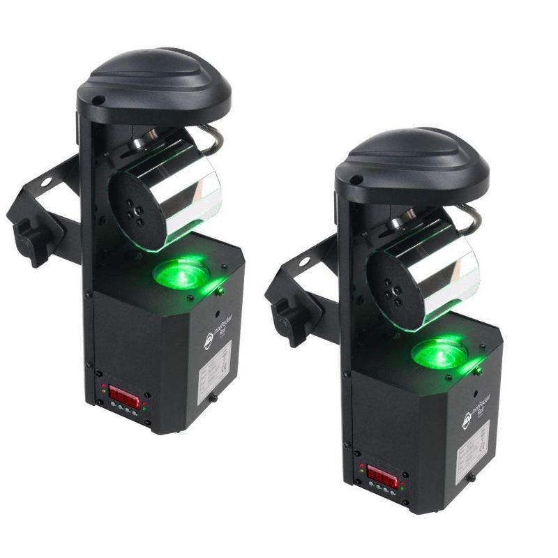 (2) AMERICAN DJ Inno Pocket Roll LED Mini Barrel Mirrored Scannner Effect Lights