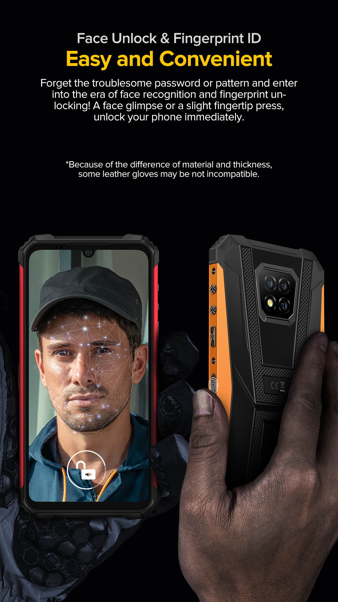 Ulefone Armor 8 Rugged Phones Unlocked, Helio P60 Octa-core 4GB + 64GB Android Phone Unlocked, 16MP Triple Rear Camera + 8MP Front Camera, 6.1" HD+ 5580mAh Battery Global 4G Unlocked Smartphone