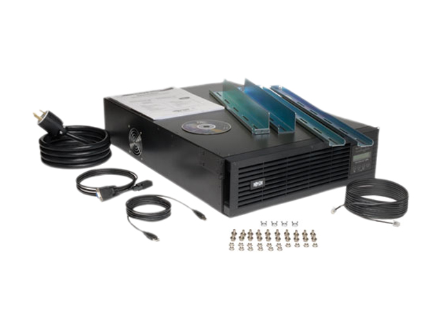 PR1000LCDRT2U Smart App Sinewave UPS System, 1000VA/900W, 8 Outlets, AVR, 2U Rack/Tower Black