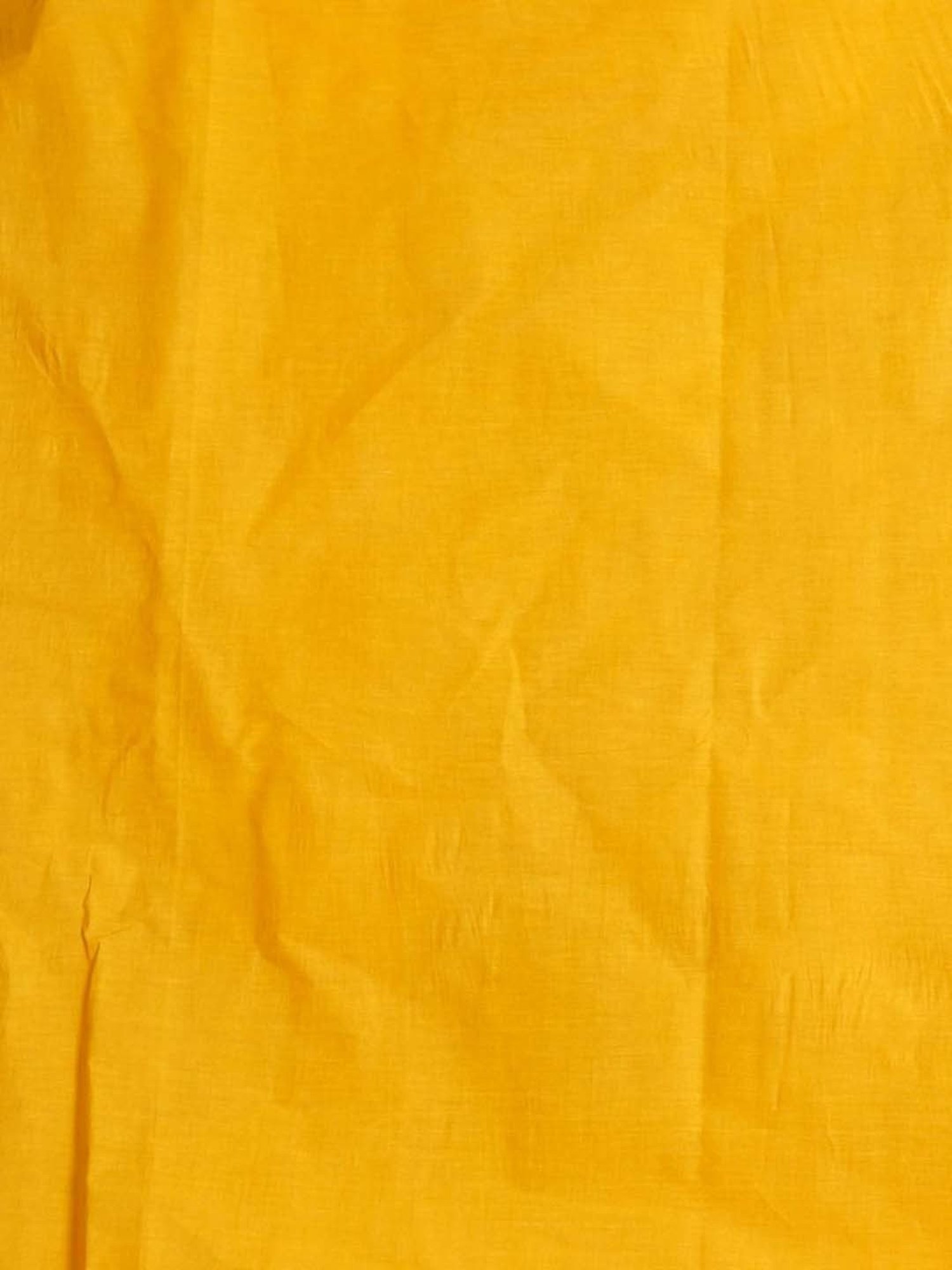 Unnati Silks Yellow & Green Cotton Printed Saree With Unstitched Blouse