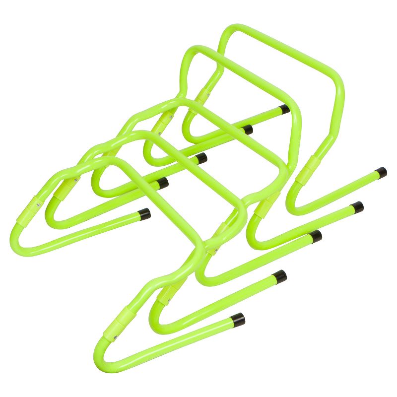 Trademark Innovations Adjustable Speed Training Hurdles (Set of 5) - Light Green