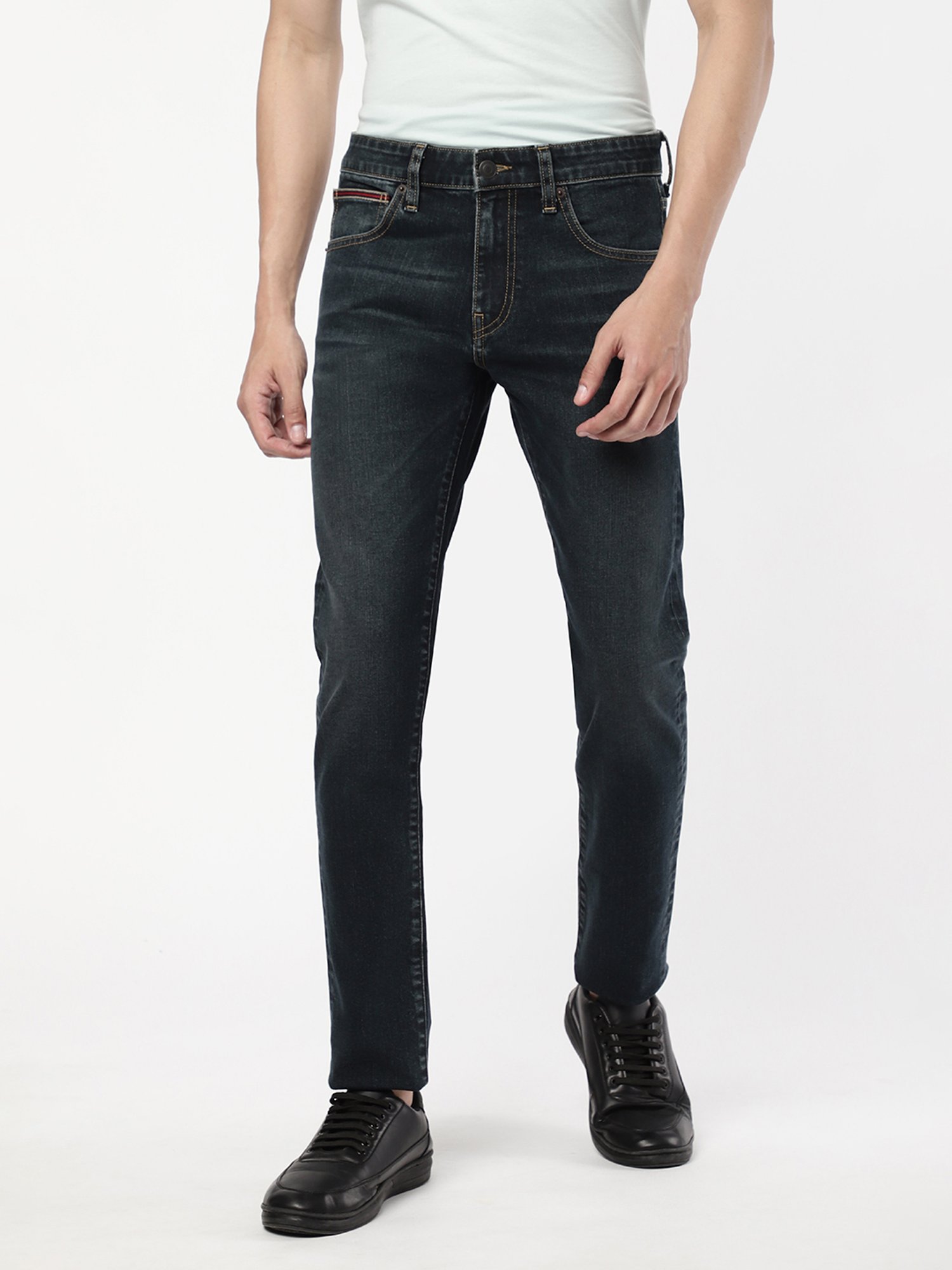 Passion Dark Blue Slim Fit Lightly Washed Jeans