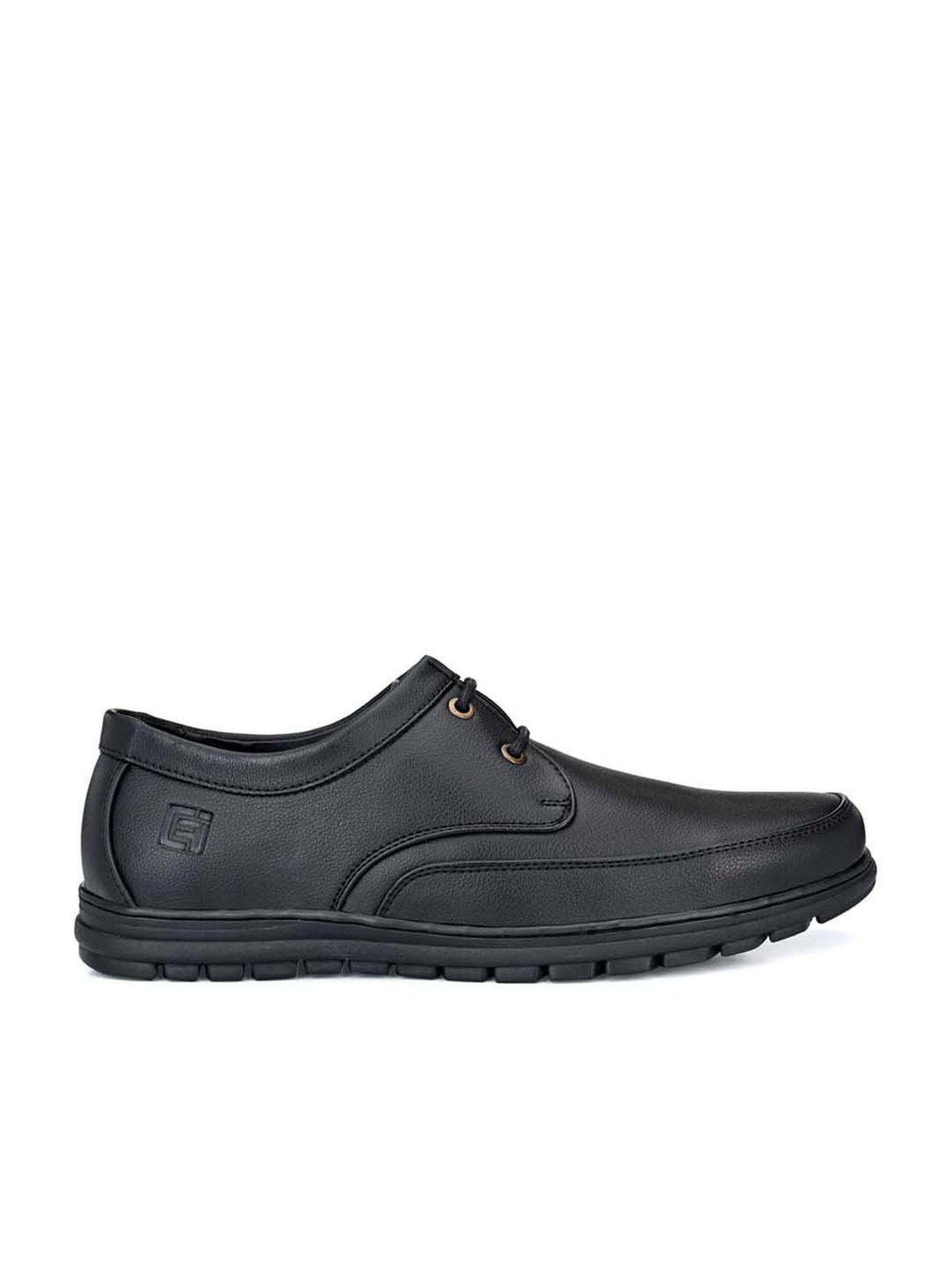 Eego Italy Men's Black Derby Shoes