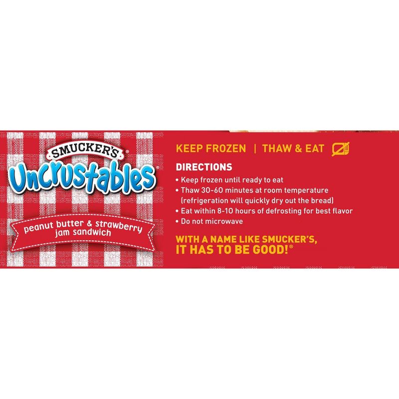Smucker's Uncrustables Frozen Peanut Butter & Strawberry Jam Sandwich - 8oz/4ct