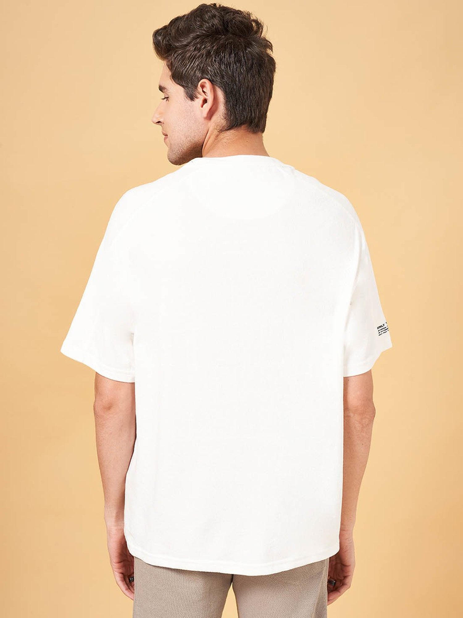 Street 808 by Pantaloons Off White Boxy Fit T-Shirt