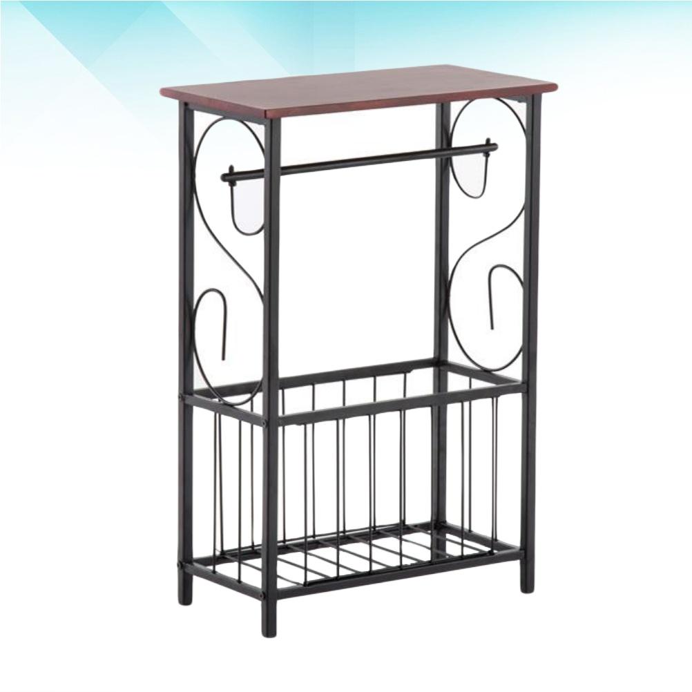 Indoor Table Multifunctional Bathroom Storage Table Indoor Premium Side Table (Brown)