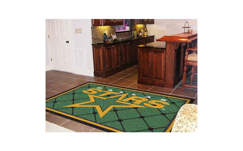 4'x6' Rectangle Accent Rug Green - Dallas Stars