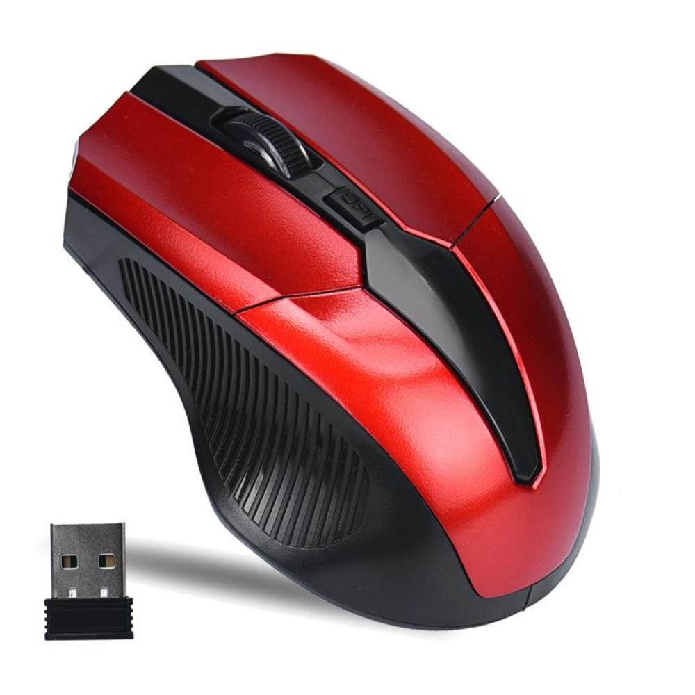 Mini 2.4Ghz Wireless Optical Mice For Pc Laptop Notebook High Quality Gaming gamer Mouse - Red