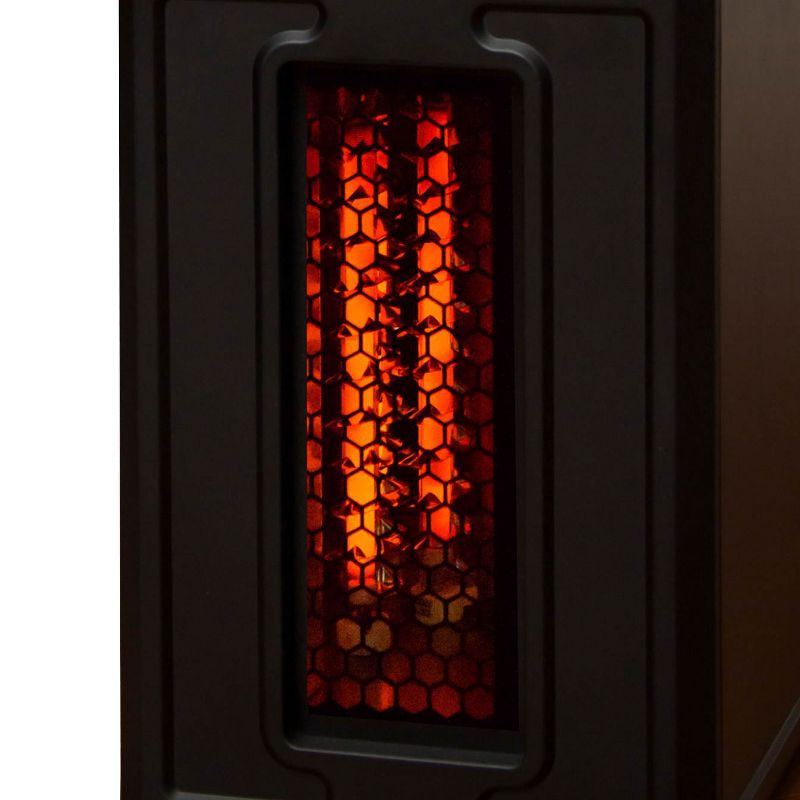 Lifesmart 3 Element 1500W Portable Electric Infrared Quartz Indoor Medium Room Space Heater, Black (2 Pack)
