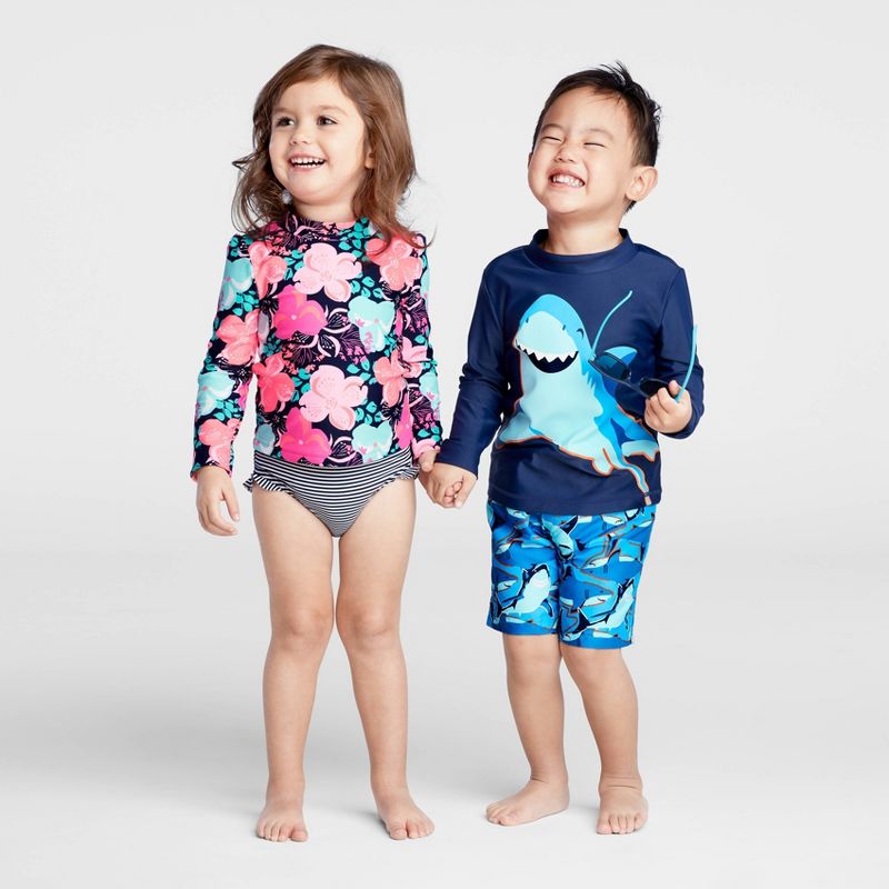 Baby Girls' Floral Swim Rash Guard Set - Just One You® made by carter's Pink 3M
